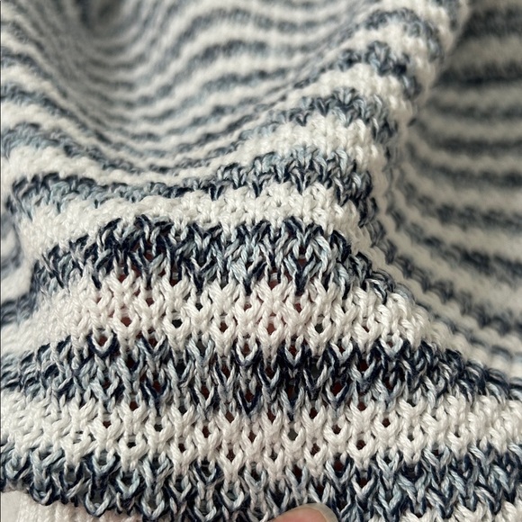 J. Crew Blue White Stripe Knit Sweater Vest Top Size Small Preppy Fall Office - Picture 9 of 9